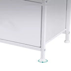 JIONJOY Commode 5 Tiroirs en Tissu Meuble de Rangement Table d'appoint avec Cadre Métallique