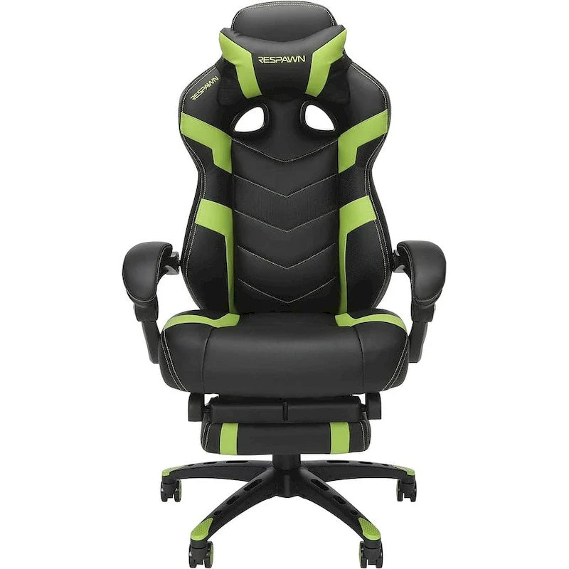 Chaise de jeu RESPAWN 110 Pro - Chaise de jeu avec repose-pieds, chaise de bureau ergonomique