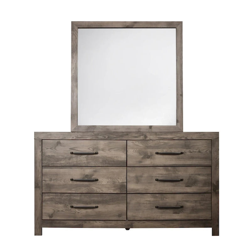 Parure de chambre 5 pièces grège
