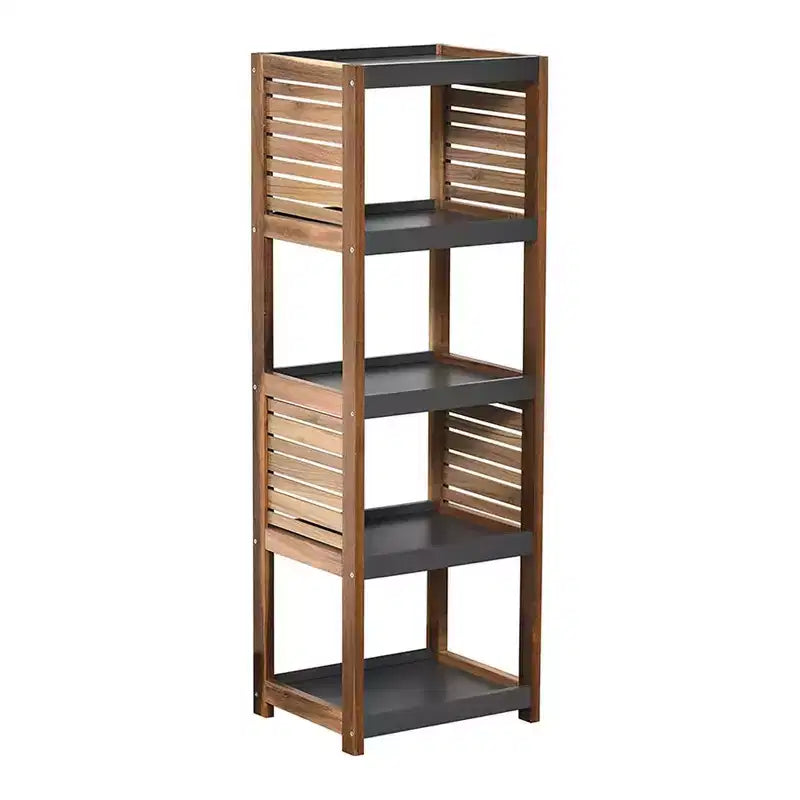 Evideco Articles de maison français Linge de bain Rangement Étagère sur pied Éléments en acacia - Bois gris