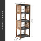 Evideco Articles de maison français Linge de bain Rangement Étagère sur pied Éléments en acacia - Bois gris