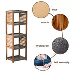 Evideco Articles de maison français Linge de bain Rangement Étagère sur pied Éléments en acacia - Bois gris