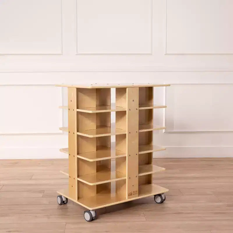 Tour de rangement mobile à 20 compartiments ECR4Kids et 20 bacs de rangement, 5x4, Meubles pour enfants