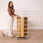 Tour de rangement mobile à 20 compartiments ECR4Kids et 20 bacs de rangement, 5x4, Meubles pour enfants