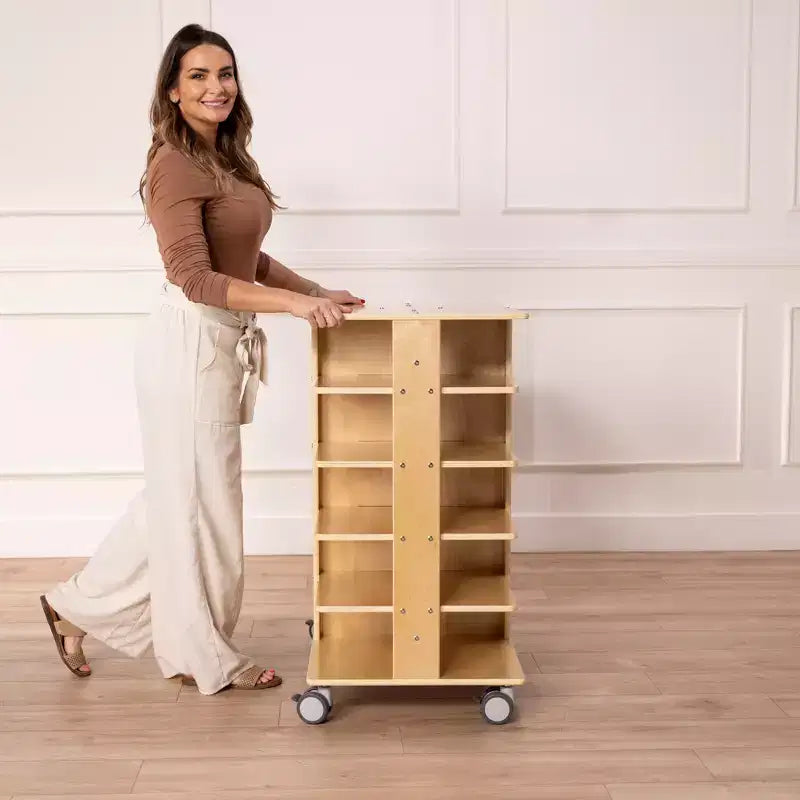Tour de rangement mobile à 20 compartiments ECR4Kids et 20 bacs de rangement, 5x4, Meubles pour enfants