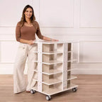 Tour de rangement mobile à 20 compartiments ECR4Kids et 20 bacs de rangement, 5x4, Meubles pour enfants