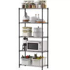 5-Tier Heavy Duty Metal Storage Shelving Unit Adjustable Garage Rack 2000 lbs Capacity with Leveling Feet