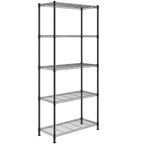 Étagère de rangement métallique robuste à 5 niveaux, réglable pour garage, capacité de 907 kg avec pieds de mise à niveau