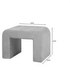 Banc moderne LeisureMod 26 en velours bouclé avec siège rembourré, siège d'appoint pour salon, chambre ou entrée