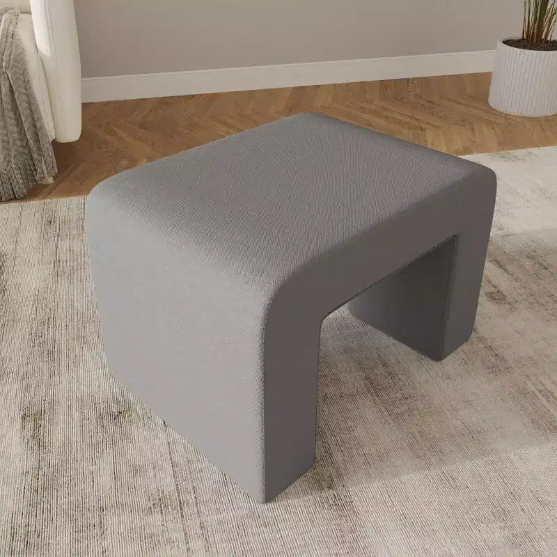 Banc moderne LeisureMod 26 en velours bouclé avec siège rembourré, siège d'appoint pour salon, chambre ou entrée
