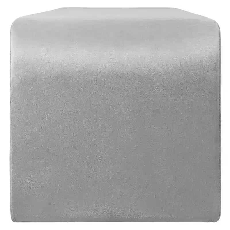 Banc moderne LeisureMod 26 en velours bouclé avec siège rembourré, siège d'appoint pour salon, chambre ou entrée