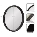 Miroir décoratif rond Stallworth 30x30 Kate & Laurel All Things Decor