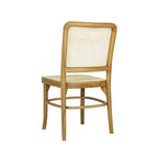 Chaise de salle à manger vintage en bois et rotin du milieu du siècle, Naturel (Lot de 2)