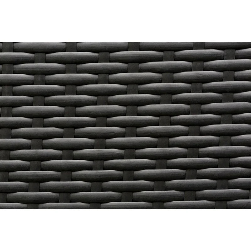 Salon de jardin Ohana 9 pièces en osier noir avec coussins - Aucun assemblage requis