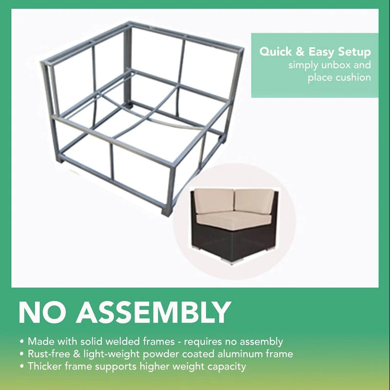 Ohana Patio Extérieur 7 pièces en osier marron mélangé avec coussins - Aucun assemblage requis