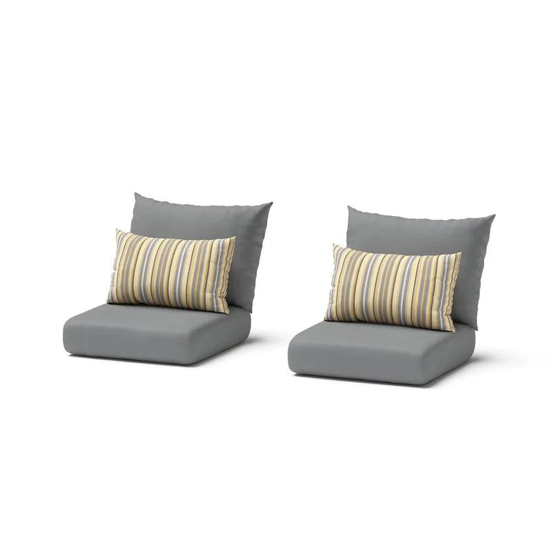 Chaises de jardin Milo Grey 2 pièces Sunbrella