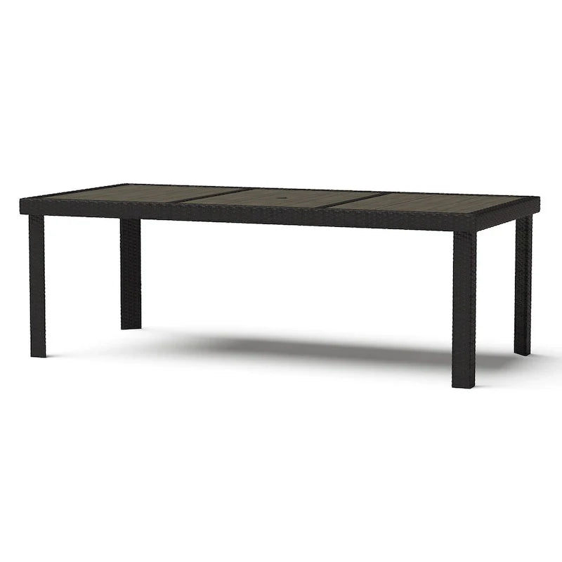 Ensemble de patio Portofino Comfort 17 pièces en bois de luxe avec mouvement et toile Sunbrella