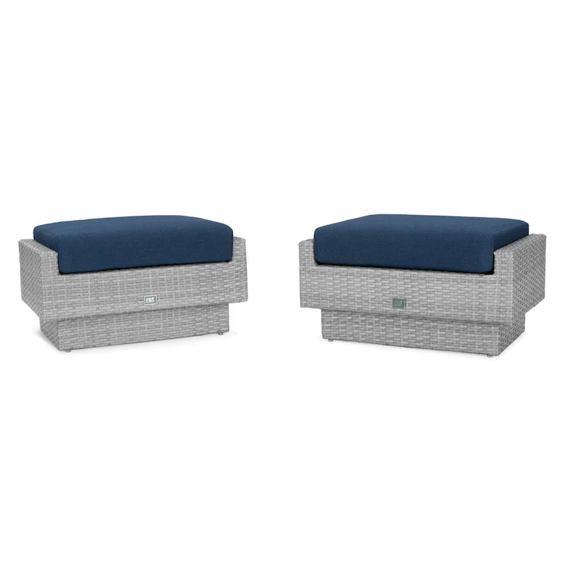 Ensemble de patio Portofino Comfort 17 pièces en bois de luxe avec mouvement et toile Sunbrella