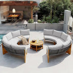 6 Person Outdoor Seating Group with Cushions and A Coffee Table
