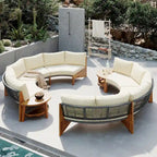 6 Person Outdoor Seating Group with Cushions and A Coffee Table