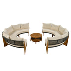 6 Person Outdoor Seating Group with Cushions and A Coffee Table