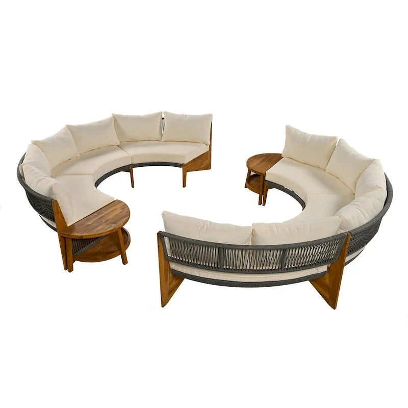 6 Person Outdoor Seating Group with Cushions and A Coffee Table