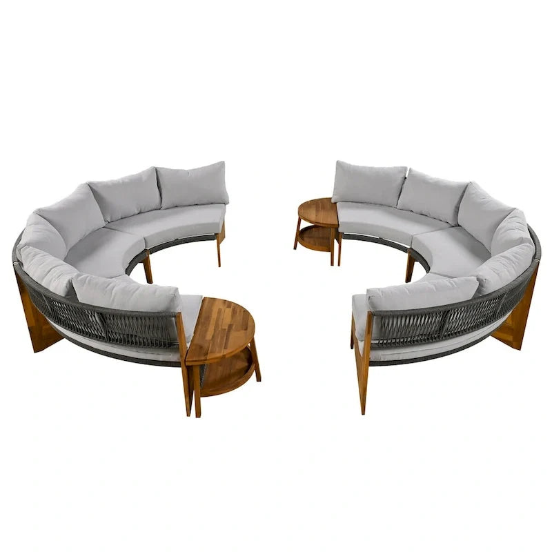 6 Person Outdoor Seating Group with Cushions and A Coffee Table