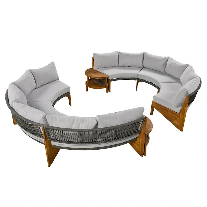 6 Person Outdoor Seating Group with Cushions and A Coffee Table