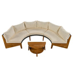Ensemble de salon de jardin 6 places avec coussins et table basse
