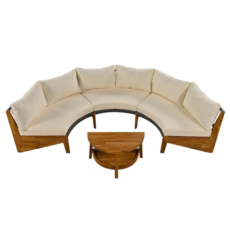 6 Person Outdoor Seating Group with Cushions and A Coffee Table