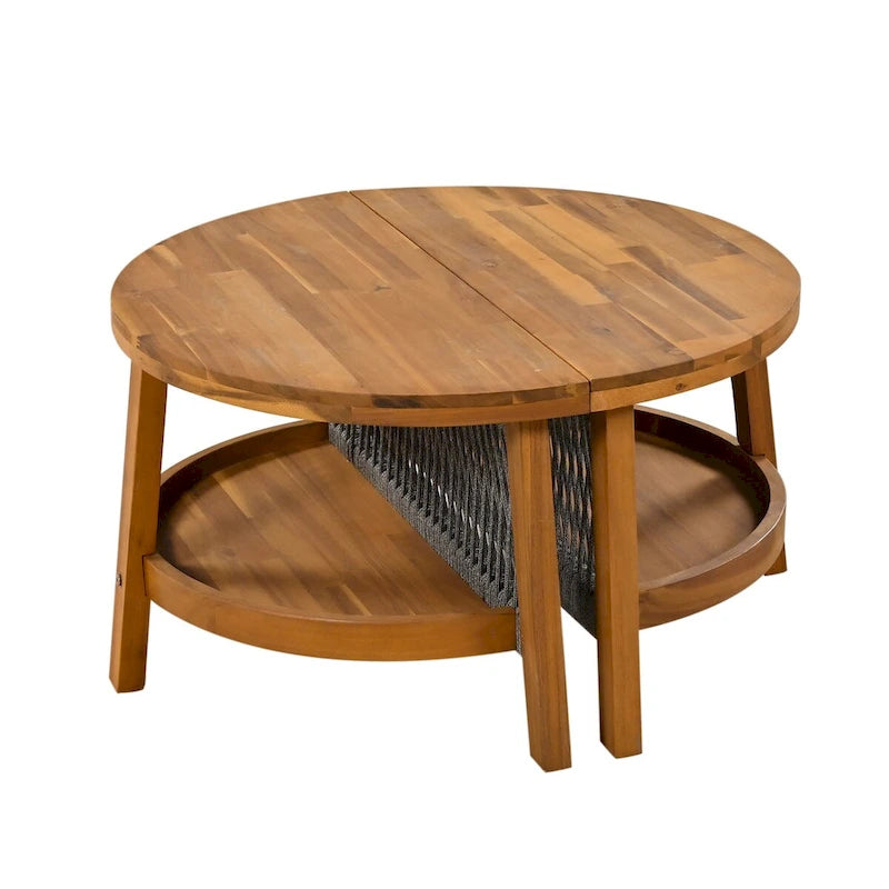 Ensemble de salon de jardin 6 places avec coussins et table basse