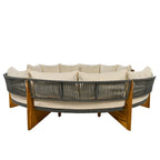 6 Person Outdoor Seating Group with Cushions and A Coffee Table