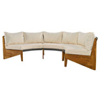 Ensemble de salon de jardin 6 places avec coussins et table basse
