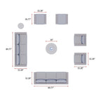 Avalon 12-Piece Fire Seating Set