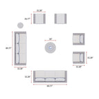 Avalon 12-Piece Fire Seating Set
