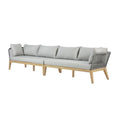 Canapé Cypress Teak Wood 128 avec motif en corde