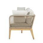 Canapé Cypress Teak Wood 128 avec motif en corde