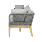 Canapé Cypress Teak Wood 128 avec motif en corde