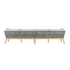 Canapé Cypress Teak Wood 128 avec motif en corde
