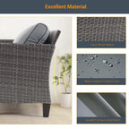 Ensemble de conversation LIVOOSUN de 8 meubles de patio en rotin gris