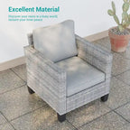 Ensemble de conversation LIVOOSUN de 8 meubles de patio en rotin gris