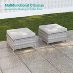 Ensemble de conversation LIVOOSUN de 8 meubles de patio en rotin gris
