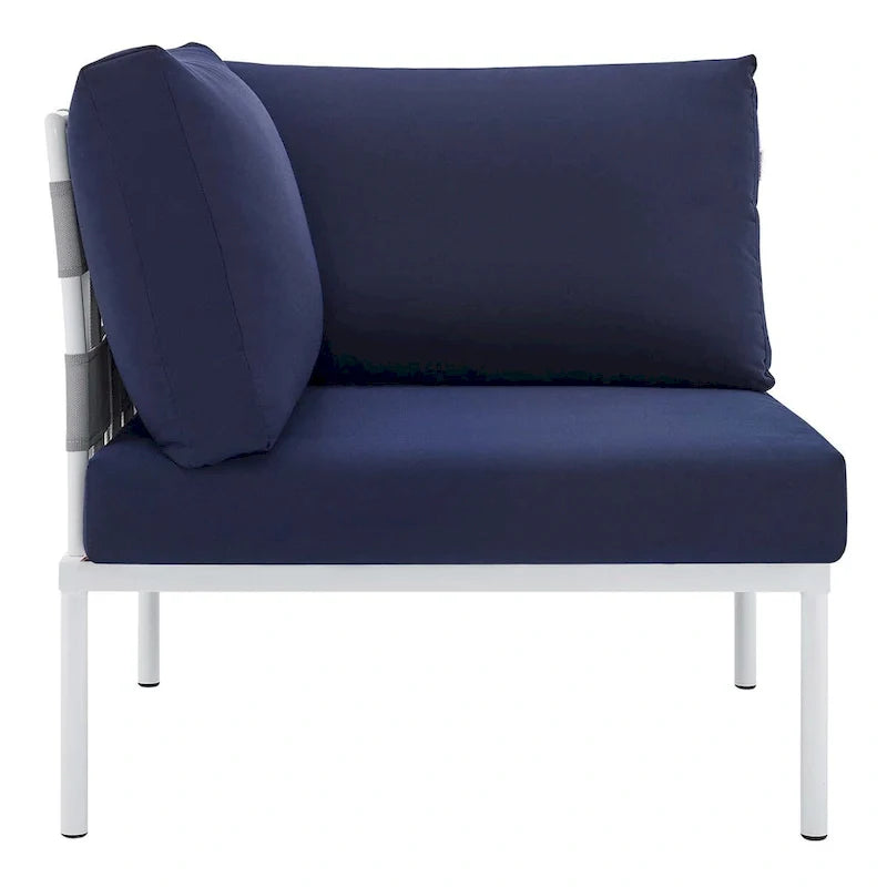 Ensemble de canapé d'angle d'extérieur en aluminium Sunbrella Harmony 6 pièces