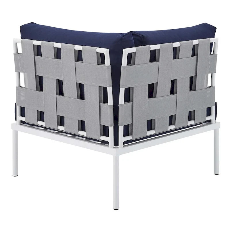 Ensemble de canapé d'angle d'extérieur en aluminium Sunbrella Harmony 6 pièces