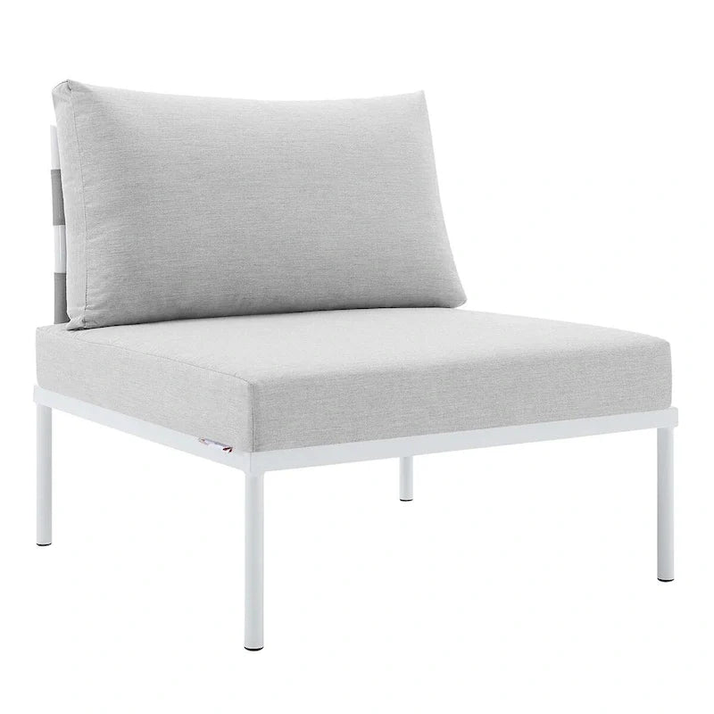 Ensemble de canapé d'angle d'extérieur en aluminium Sunbrella Harmony 6 pièces