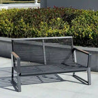 4 Piece Aluminum Patio Conversation Set with Cushions