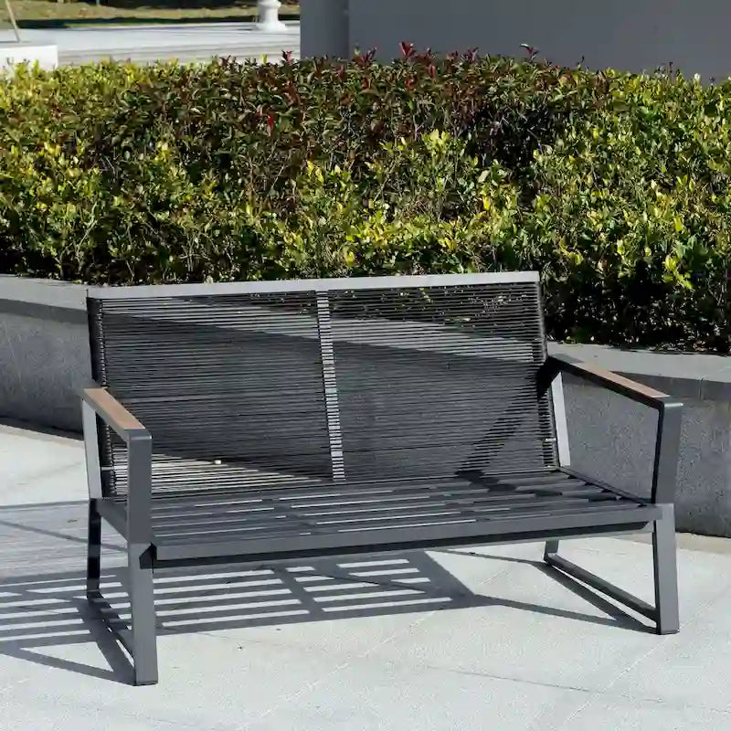4 Piece Aluminum Patio Conversation Set with Cushions