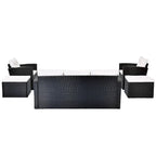 6 PCS Outdoor Patio Set Dining Conversation Sectional Set for 7