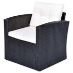 6 PCS Outdoor Patio Set Dining Conversation Sectional Set for 7