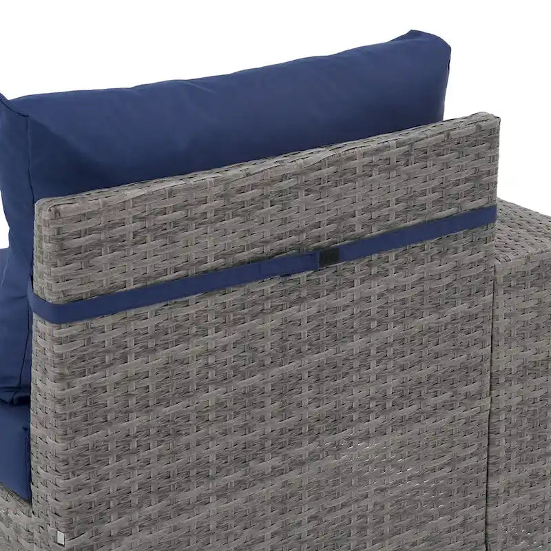 13-Piece 10 Person Patio Free Combination Wicker Conversation Set With Waterproof Cushions and Firepit Table